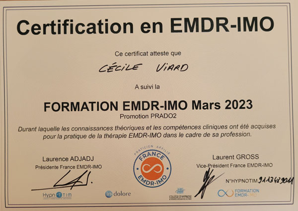 Cécile VIARD Psychologue Clinicienne à Toulon 83000. Inscription au Registre France EMDR-IMO ® Cécile VIARD Psychologue Clinicienne à Toulon 83000. Inscription au Registre France EMDR-IMO ®