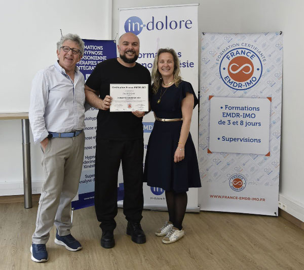 David JACOB (Nancy), Laurent GROSS (Paris) et Laurence ADJADJ (Marseille), en Formation EMDR IMO, EMDR Intégrative David JACOB (Nancy), Laurent GROSS (Paris) et Laurence ADJADJ (Marseille), en Formation EMDR IMO, EMDR Intégrative